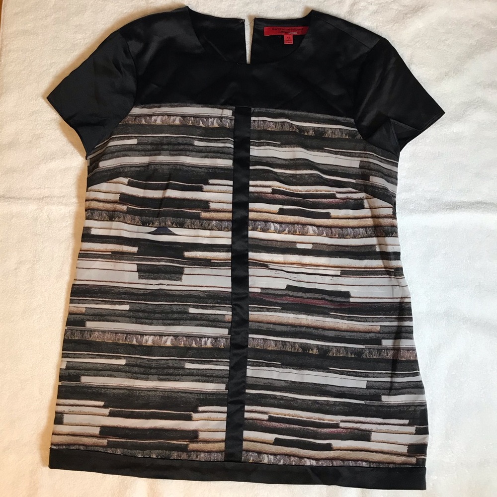 Narcisco Rodriguez black color stripe blouse